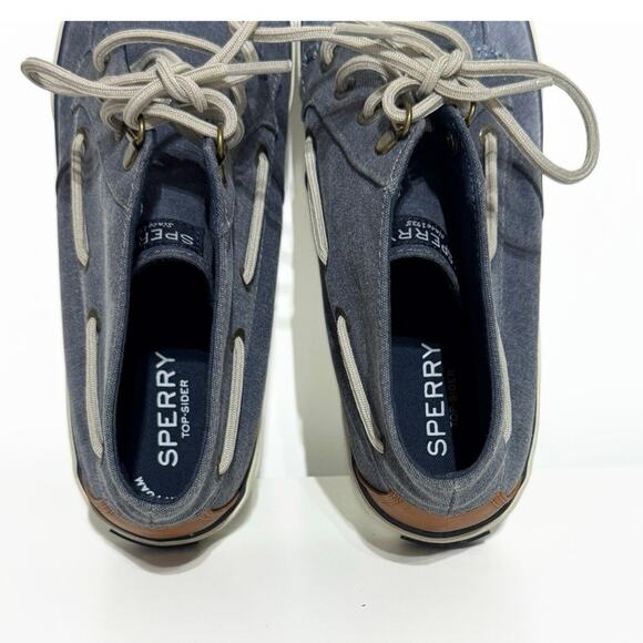 Sperry Pier Crest TopSider Sneaker Gray Washed Fabric Women’s Size 9 - Picture 6 of 10